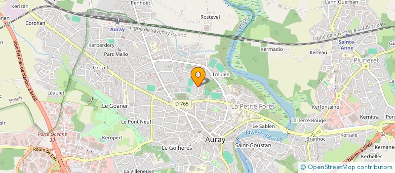localisation de l'entreprise FAYE à AURAY