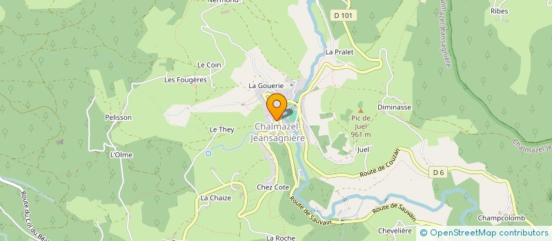 localisation de l'entreprise FAYE & BRETON  CHALMAZEL-JEANSAGNIERE