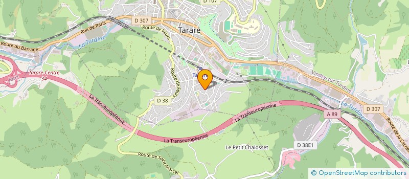 localisation de l'entreprise FAYE ELEC à TARARE