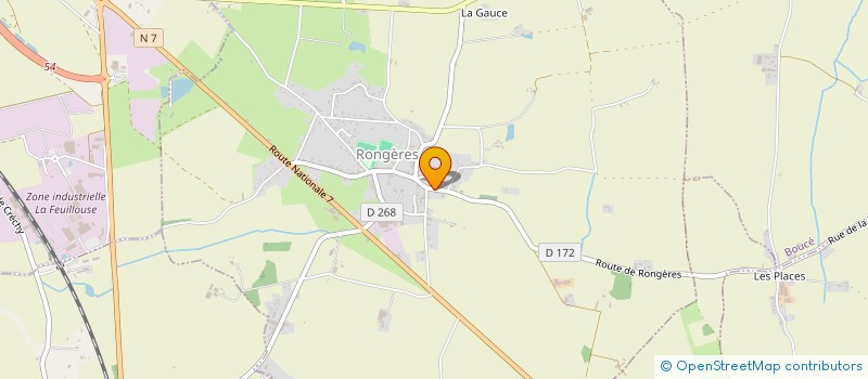 localisation de l'entreprise FAYET à RONGERES