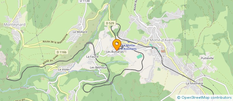 localisation de l'entreprise FAYOLLE ET FILS  LA MOTTE-D'AVEILLANS