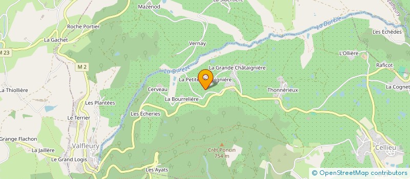 localisation de l'entreprise FAYOLLE MACONNERIE à CELLIEU