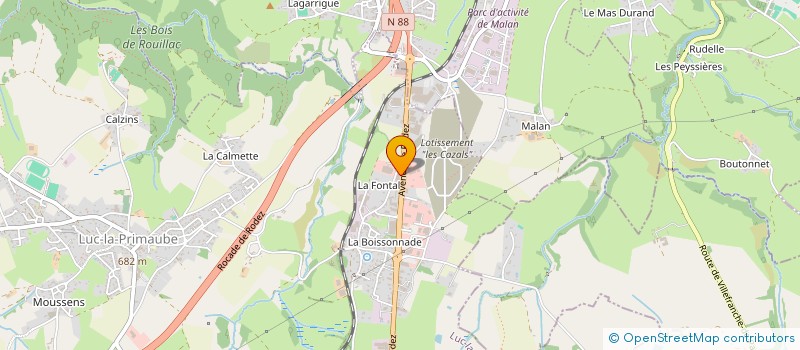 localisation de l'entreprise FB AUTO  LUC-LA-PRIMAUBE