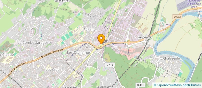 localisation de l'entreprise FB CYCLES  BESANCON