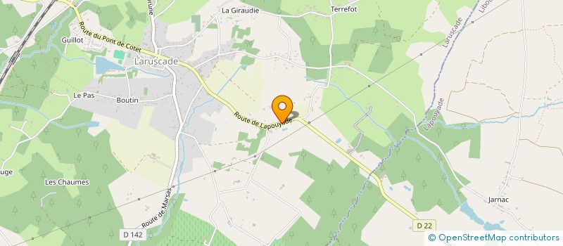 localisation de l'entreprise FB&GR  LARUSCADE