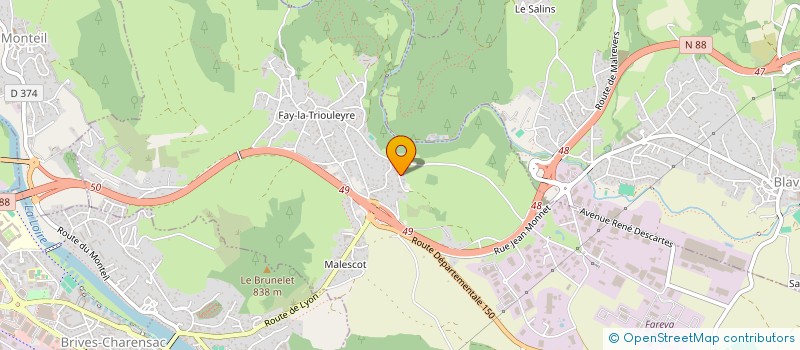 localisation de l'entreprise FB H & CO  SAINT-GERMAIN-LAPRADE