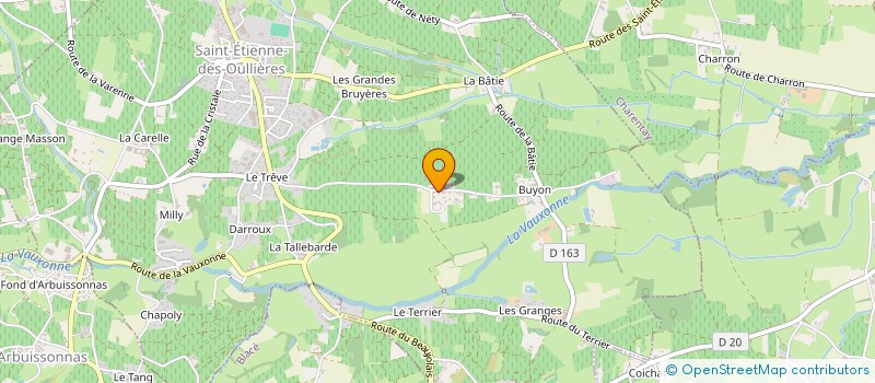 localisation de l'entreprise FB IMMO  SAINT-ETIENNE-DES-OULLIERES