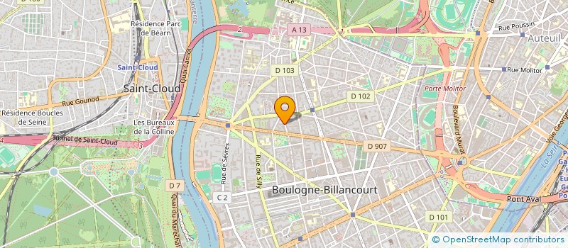 localisation de l'entreprise FB IMPRIMEURS à BOULOGNE-BILLANCOURT