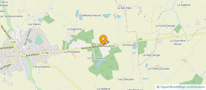 localisation de l'entreprise FB INDUSTRIE  BEAUPREAU-EN-MAUGES