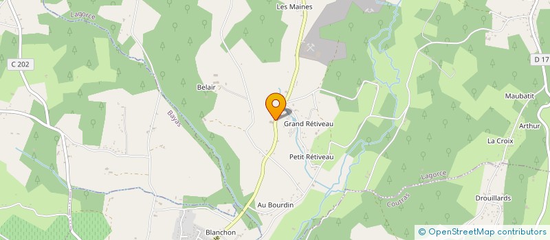 localisation de l'entreprise FB MENUISERIES à LAGORCE