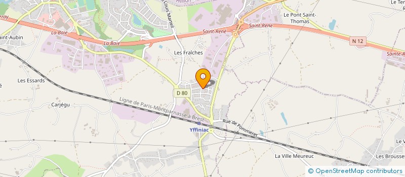 localisation de l'entreprise FB PEINTURE à YFFINIAC