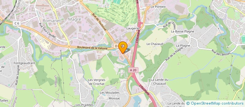 localisation de l'entreprise FB SUD à LIMOGES