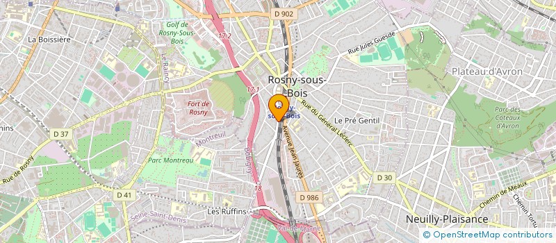 localisation de l'entreprise FB TRANSFERT à ROSNY-SOUS-BOIS