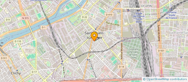 localisation de l'entreprise FB TRANSPORT  SAINT-OUEN-SUR-SEINE