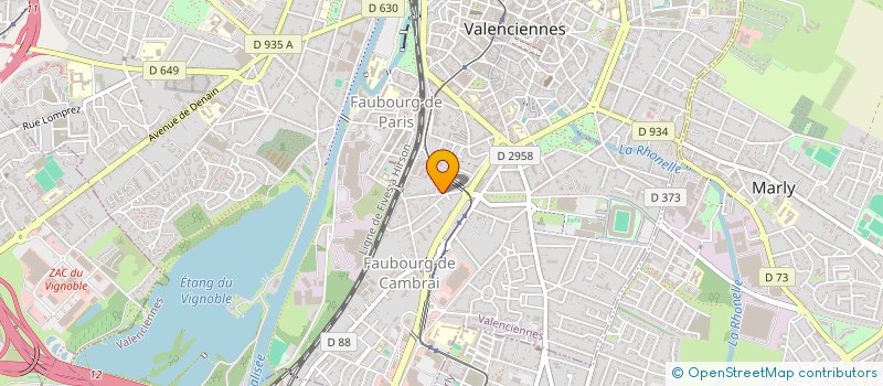 localisation de l'entreprise FB2A IMMO à VALENCIENNES
