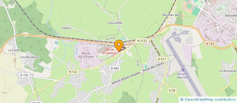 localisation de l'entreprise FBA à AURILLAC