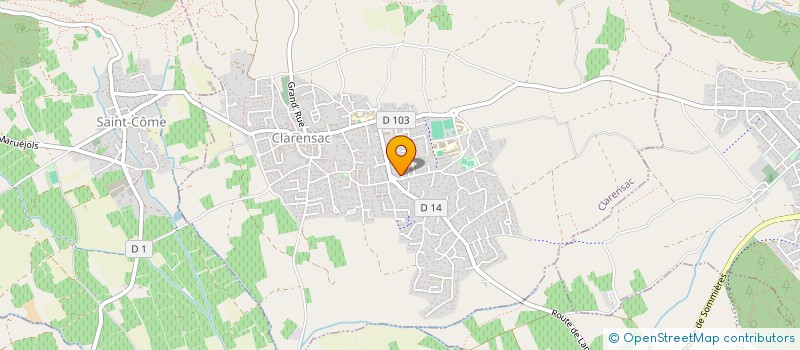 localisation de l'entreprise FBBA  CLARENSAC