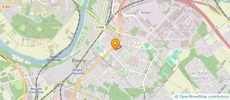 localisation de l'entreprise FBD  ERAGNY