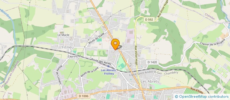localisation de l'entreprise FBE FRANCK BOIS ENERGIE à LES ABRETS-EN-DAUPHINE
