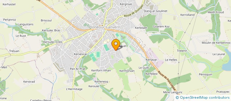 localisation de l'entreprise FBE PEINTURE à PLONEOUR-LANVERN