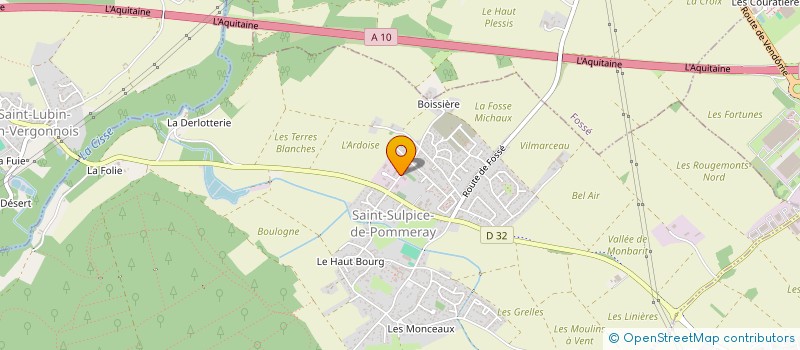 localisation de l'entreprise FBH NEGOCE à SAINT-SULPICE-DE-POMMERAY