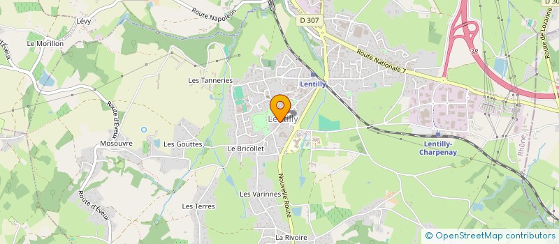 localisation de l'entreprise FBI  LENTILLY