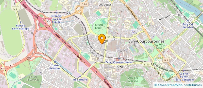 localisation de l'entreprise FBJ SARL à EVRY-COURCOURONNES