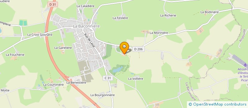 localisation de l'entreprise FBK  LA BACONNIERE