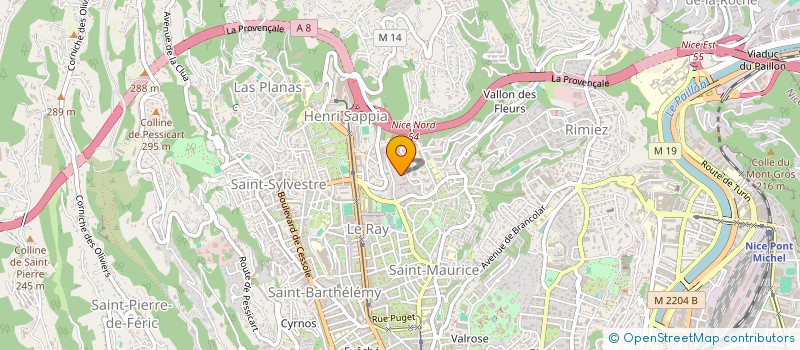 localisation de l'entreprise FBM ASSURANCES à NICE