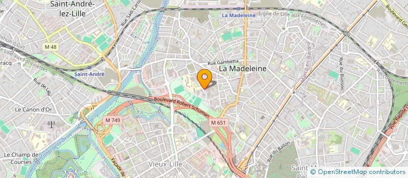 localisation de l'entreprise FBO CONSEIL ET FORMATION à LA MADELEINE