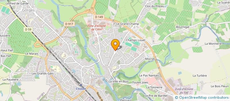 localisation de l'entreprise FBR FROMAGERIE  CLISSON