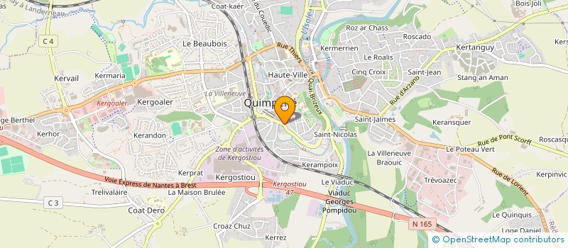 localisation de l'entreprise FBR PEINTURE ISOLATION  QUIMPERLE