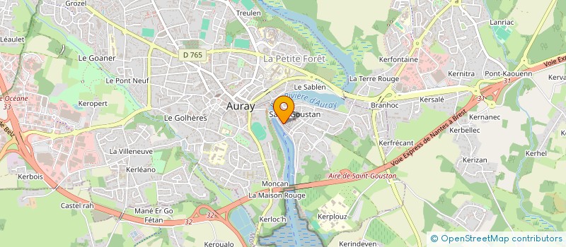 localisation de l'entreprise FBRP à AURAY