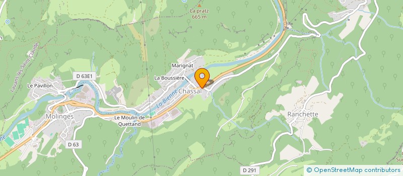 localisation de l'entreprise FBSI PLASTURGIE à CHASSAL-MOLINGES