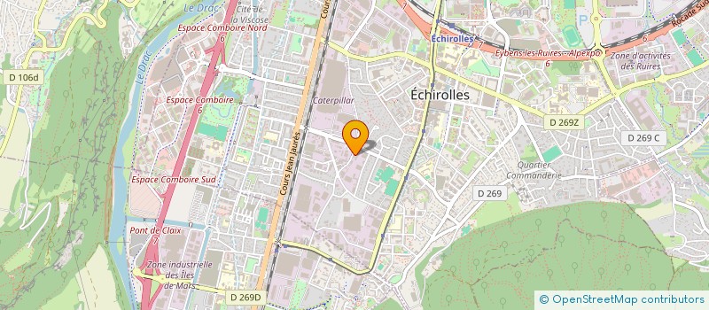 localisation de l'entreprise FBT à ECHIROLLES