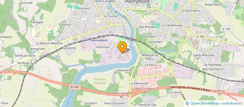 localisation de l'entreprise FBT  HENNEBONT