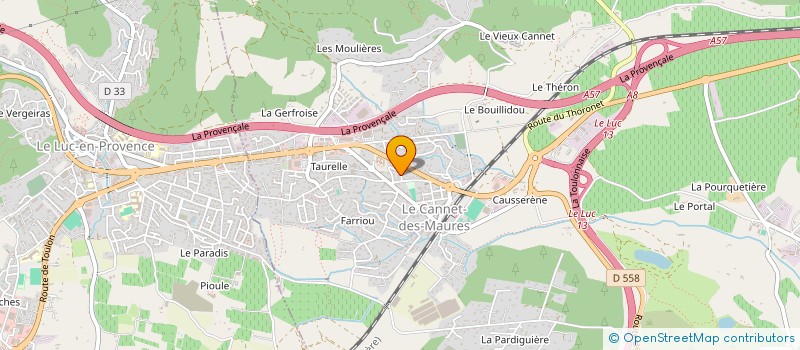 localisation de l'entreprise FBTP TERRASSEMENT  LE CANNET-DES-MAURES