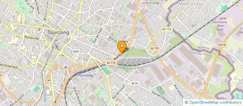 localisation de l'entreprise FBVDEL HOLDING  ROUBAIX