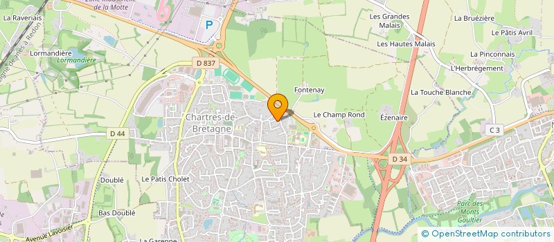 localisation de l'entreprise FBY  CHARTRES-DE-BRETAGNE