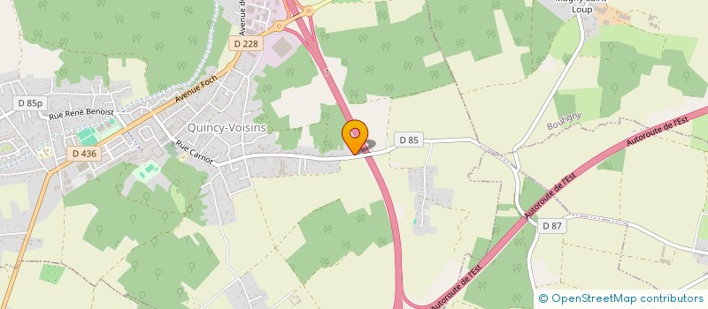 localisation de l'entreprise FC  QUINCY-VOISINS