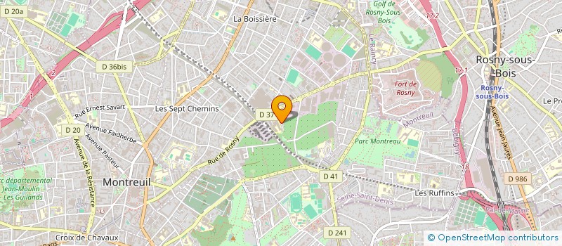 localisation de l'entreprise FC DYONISIEN  MONTREUIL