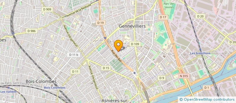 localisation de l'entreprise FC HAUTS DE SEINE  GENNEVILLIERS