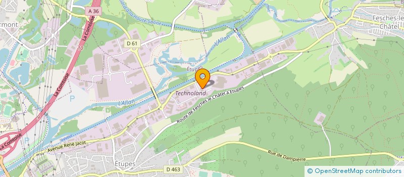 localisation de l'entreprise FC HYDRO SERVICE SARL à ETUPES