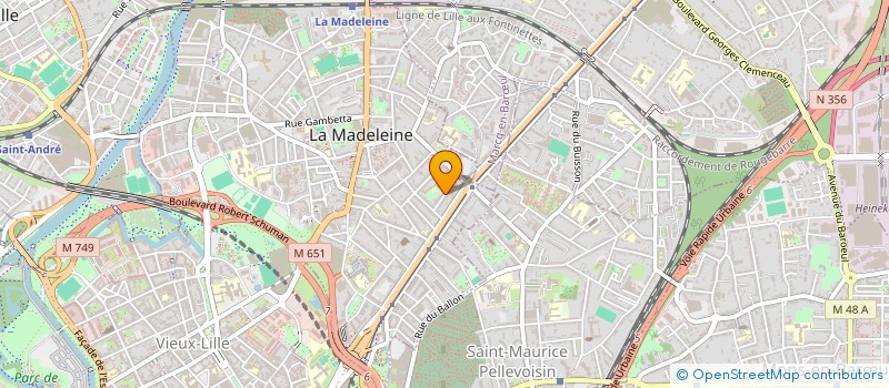 localisation de l'entreprise FC IMMOBILIER à LA MADELEINE