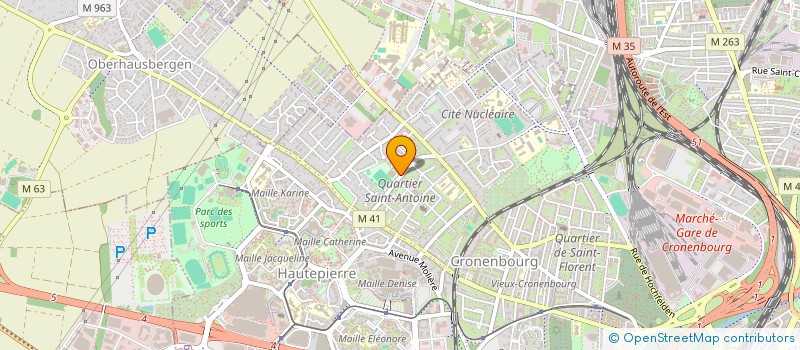 localisation de l'entreprise FC KRONENBOURG FOOTBALL à STRASBOURG