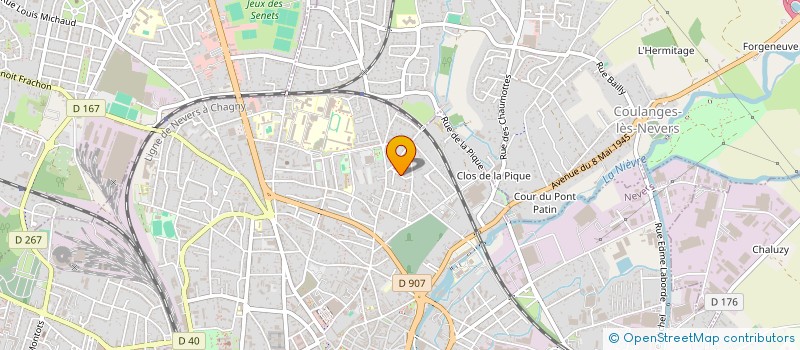 localisation de l'entreprise FC NEVERS BANLAY à NEVERS