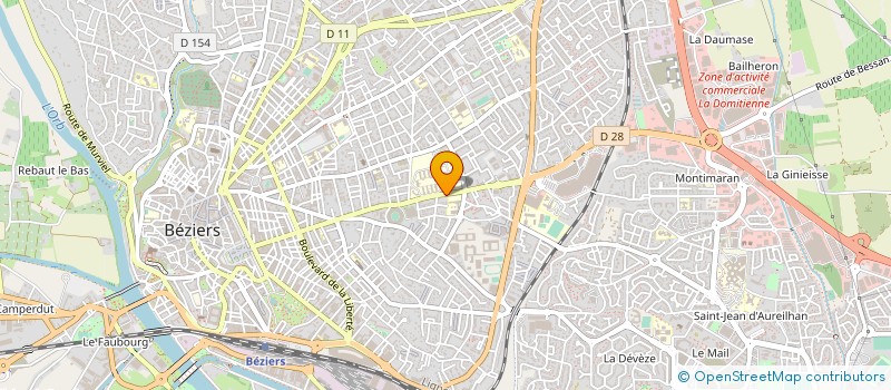localisation de l'entreprise FC OPTIQUE à BEZIERS