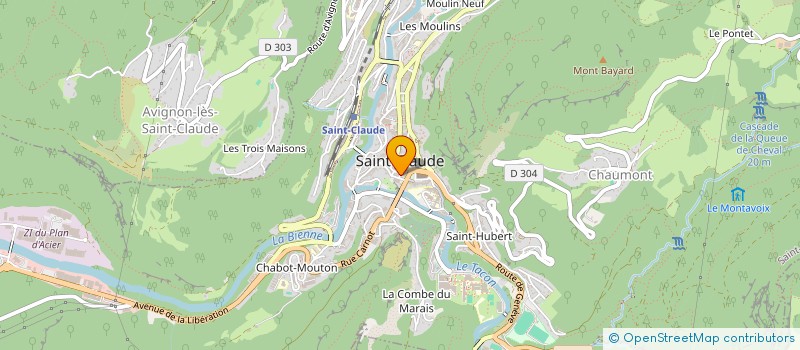 localisation de l'entreprise FC SAINT CLAUDE SECTION RUGBY  SAINT-CLAUDE