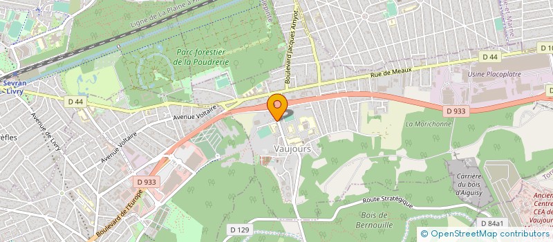 localisation de l'entreprise FC VAUJOURS (FOOTBALL CLUB DE VAUJOURS)  VAUJOURS