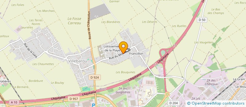 localisation de l'entreprise FC VILLERBON  VILLERBON